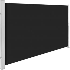 Tectake 401525 aluminium side awning - black, 160 x 300 cm