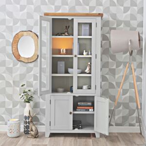 Hampshire Grey Painted Oak Display Cabinet