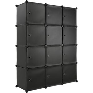 Tectake 401578 cube storage unit katja - black