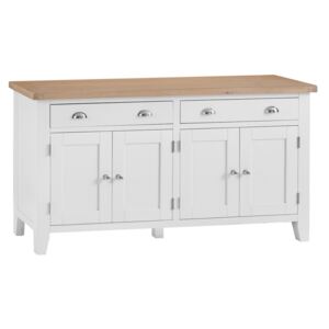Suffolk White Painted Oak 4 Door Extra Large Sideboard