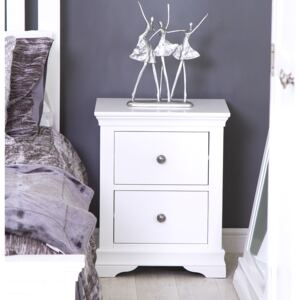 Florence White Painted Large Bedside Cabinet