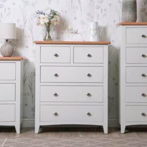 Gloucester White Painted Oak 2 Over 3 Chest