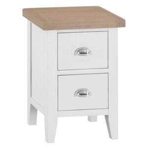 Suffolk White Painted Oak Small Bedside Table