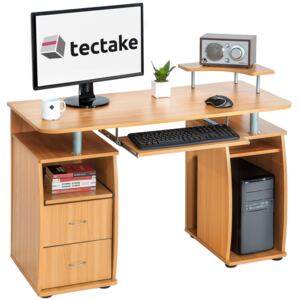 Tectake 401667 computer desk 115x55x87cm - beech