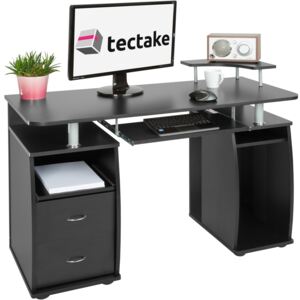 Tectake 402037 computer desk 115x55x87cm - black