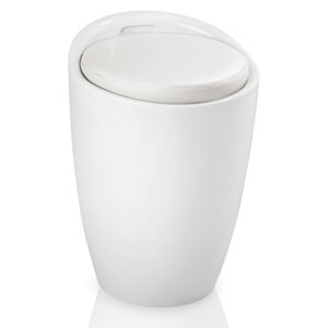 Tectake 402077 bathroom stool with storage space - white