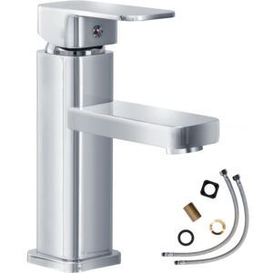 Tectake 402135 faucet square - grey