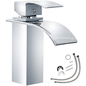 Tectake 402131 faucet curved waterfall tap - grey