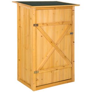 Tectake 402200 garden storage shed with a flat roof - brown