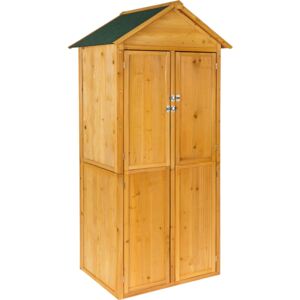 Tectake 402210 garden storage shed with a pitched roof - brown