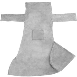Tectake 402425 blanket with sleeves - grey, 180 x 150 cm