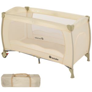 Tectake 402418 travel cot for children - beige