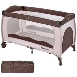 Tectake 402417 travel cot for children - coffee