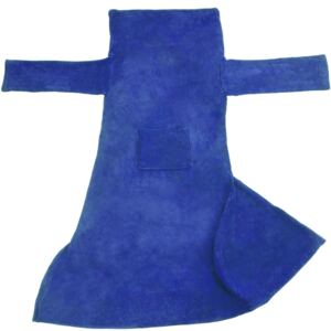 Tectake 402432 blanket with sleeves - blue, 200 x 170 cm