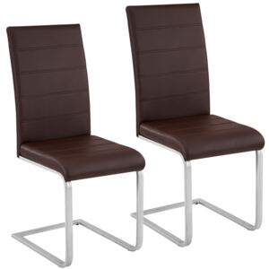 Tectake 402552 2 dining chairs rocking chairs - brown