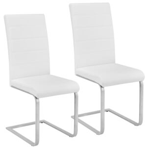 Tectake 402550 2 dining chairs rocking chairs - white
