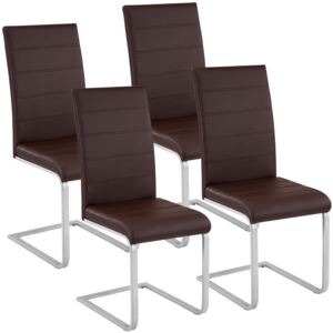Tectake 402556 4 dining chairs rocking chairs - brown