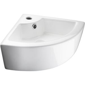 Tectake 402570 bathroom sink corner sink ceramic - white
