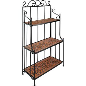 Tectake 402770 plant stand mosaic 3 levels - terracotta
