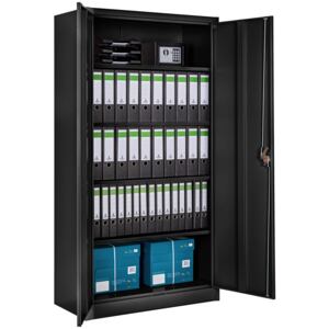 Tectake 402938 filing cabinet with 5 shelves - black