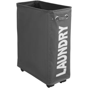 Tectake 402967 laundry basket slim - dark grey