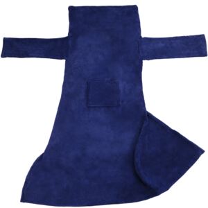 Tectake 403045 2 blankets with sleeves - blue, 200 x 170 cm