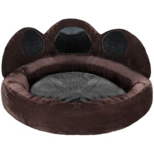 Tectake 403120 dog bed balou - black/brown, ø 80 x 33 cm