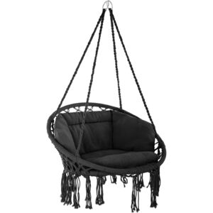 Tectake 403203 hanging chair grazia - black