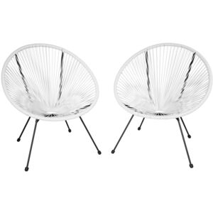 Tectake 403303 set of 2 gabriella chairs - white