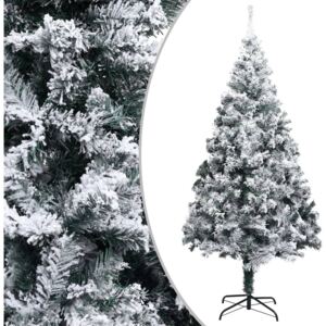 Artificial Christmas Tree with LEDs&Flocked Snow Green 400cm PVC