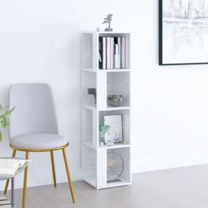 Corner Cabinet High Gloss White 33x33x132 cm Chipboard