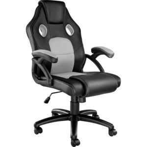 Tectake 403454 gaming chair - racing mike - black/grey