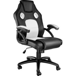 Tectake 403459 gaming chair - racing mike - black/white