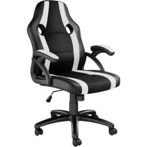 Tectake 403475 office chair benny - black/white
