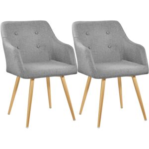 Tectake 403531 2 chairs tanja - grey