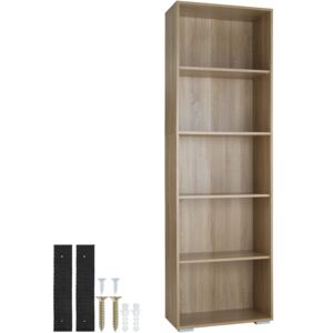 Tectake 403607 lexi bookcase with 5 shelves - oak