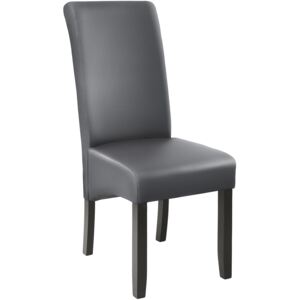 Tectake 403589 dining chair with ergonomic seat shape - grey