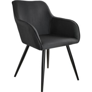 Tectake 403671 accent chair marylin - black