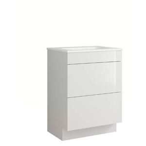 House Beautiful Ele-ment(s) Gloss White 600mm Floorstanding Cloakroom Vanity with Basin