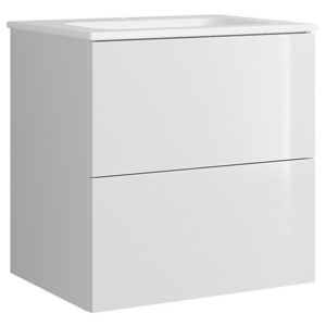 House Beautiful Ele-ment(s) Gloss White 600mm Wall Mounted Cloakroom Vanity with Basin