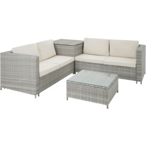 Tectake 403722 rattan garden furniture lounge siena - light grey