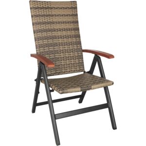 Tectake 403777 foldable rattan garden chair melbourne - nature