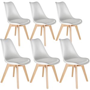 Tectake 403816 6 friederike dining chairs - white