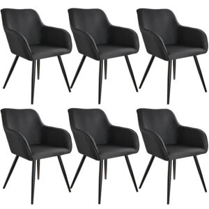 Tectake 404084 6x accent chair marylin - black