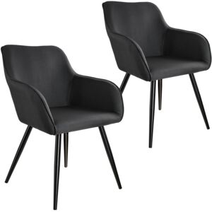 Tectake 404082 2x accent chair marylin - black