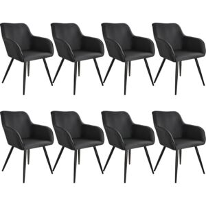 Tectake 404085 8x accent chair marylin - black
