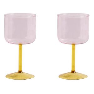 Tint Wine glass - / Set of 2 by Hay Pink