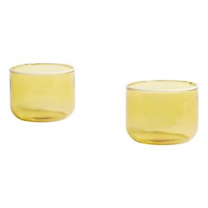 Tint Small Glass - / Set of 2 - H 5.5 cm / 200 ml by Hay Yellow