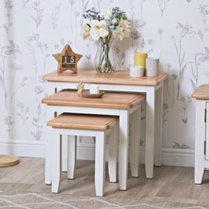 Gloucester White Painted Nest of 3 Tables