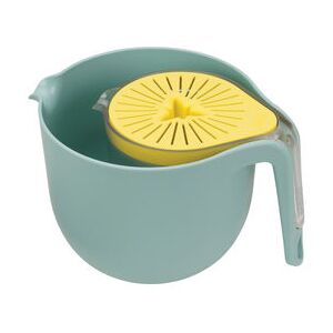 Nest Trio Kitchenware set - / Mixing bowl + measuring jug + citrus juicer by Joseph Joseph Blue